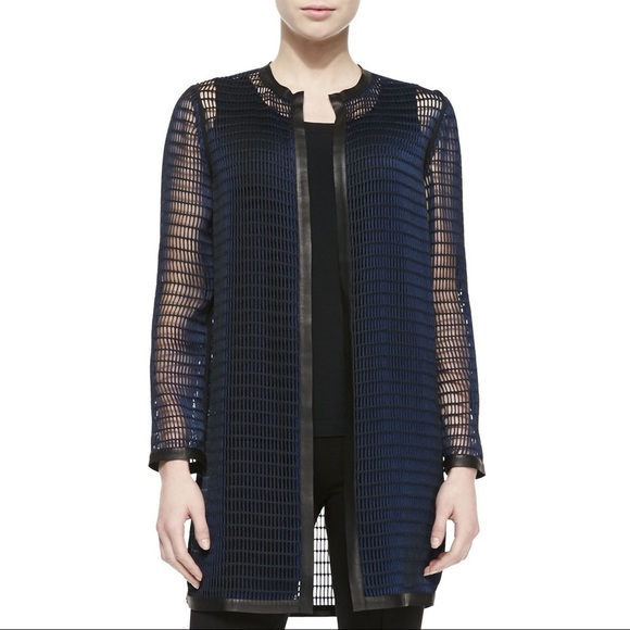 [Elie Tahari] Reversible Mesh Soho Coat